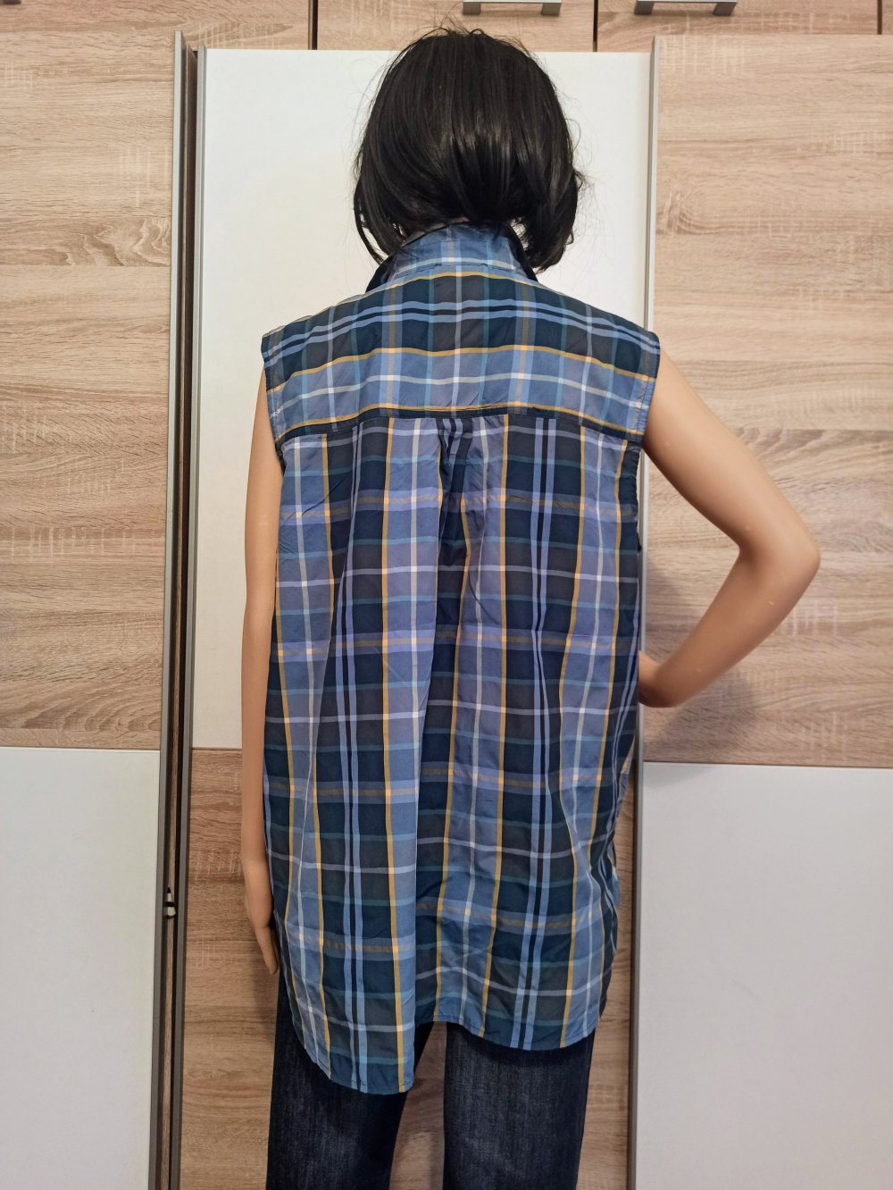 Schöne gestreifte Bluse in blau/marienblau/gelb/weiß von Classic Fit 