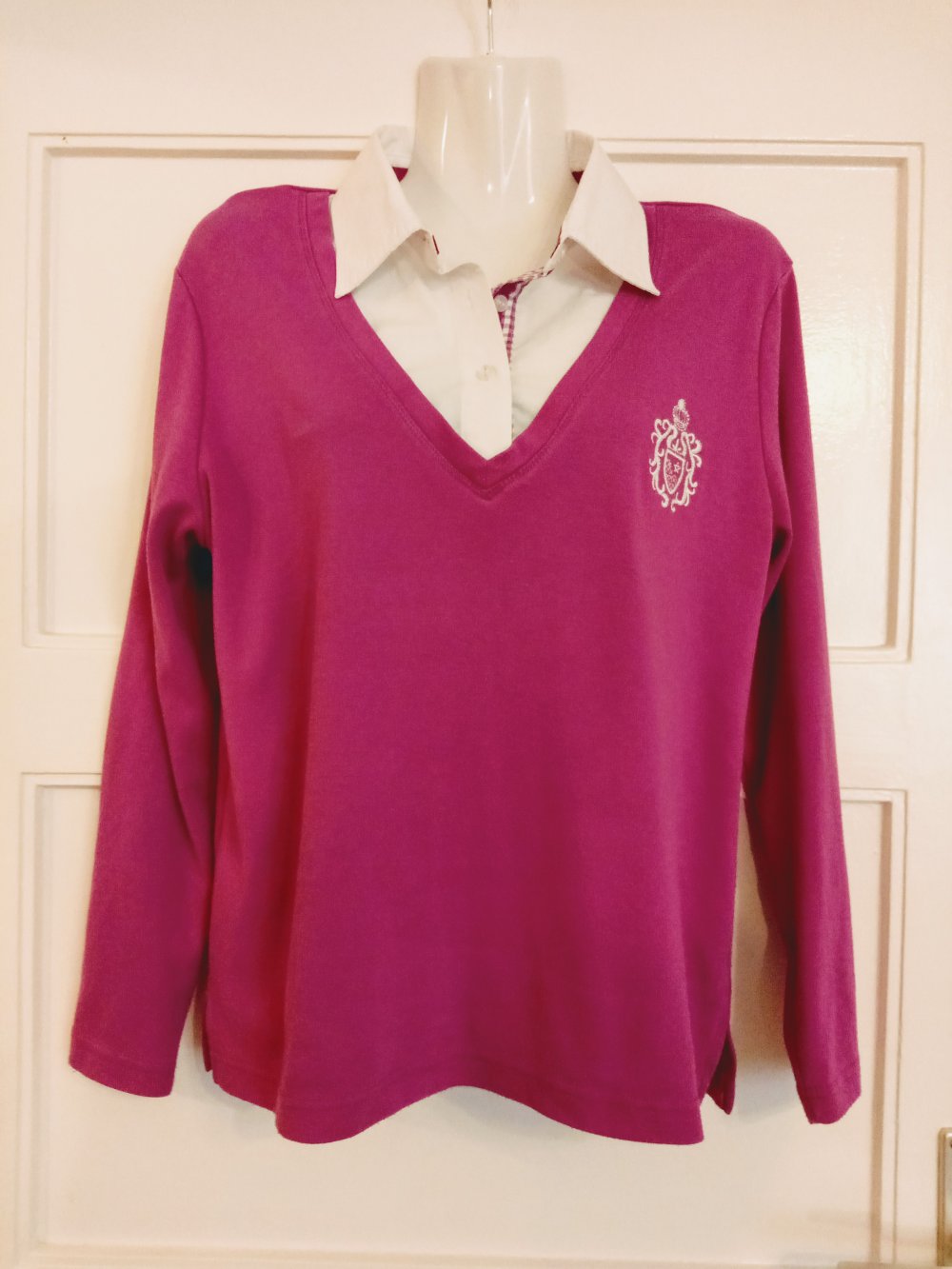 Sehr schöner Langarm-Shirt von Adagio in Rosa 