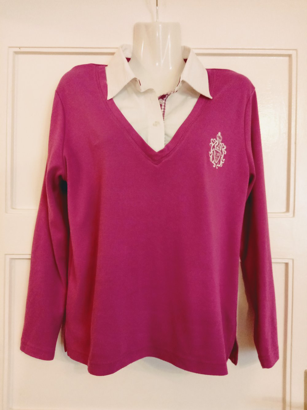 Sehr schöner Langarm-Shirt von Adagio in Rosa 