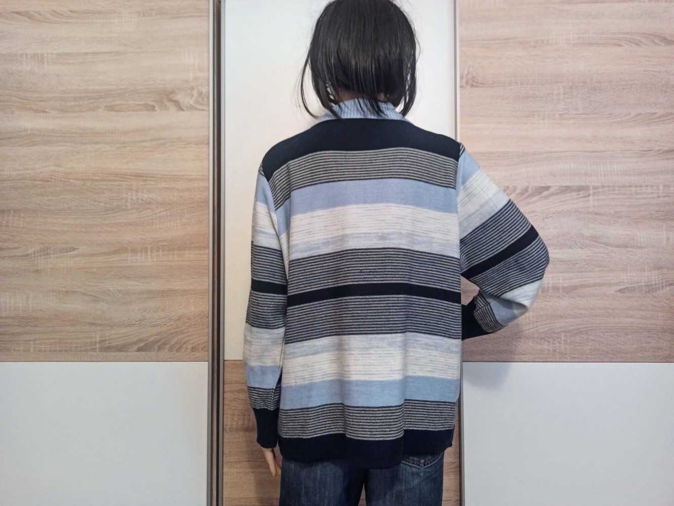 Schöner gestreifter Pullover blau/marienblau/weiß von Siegel