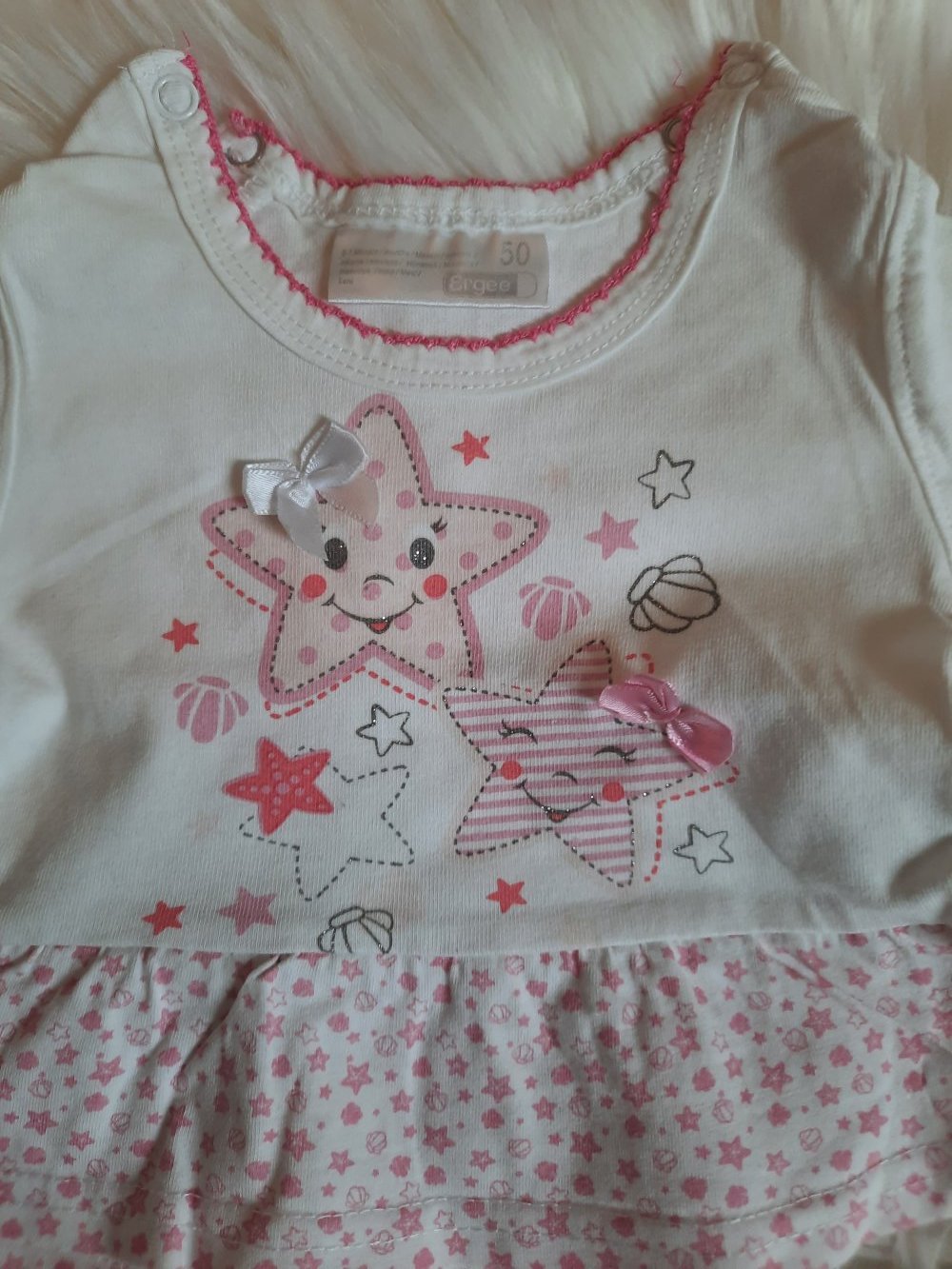 Langarm-Shirt Mädchen Ergee Größe 50 Sterne wie neu