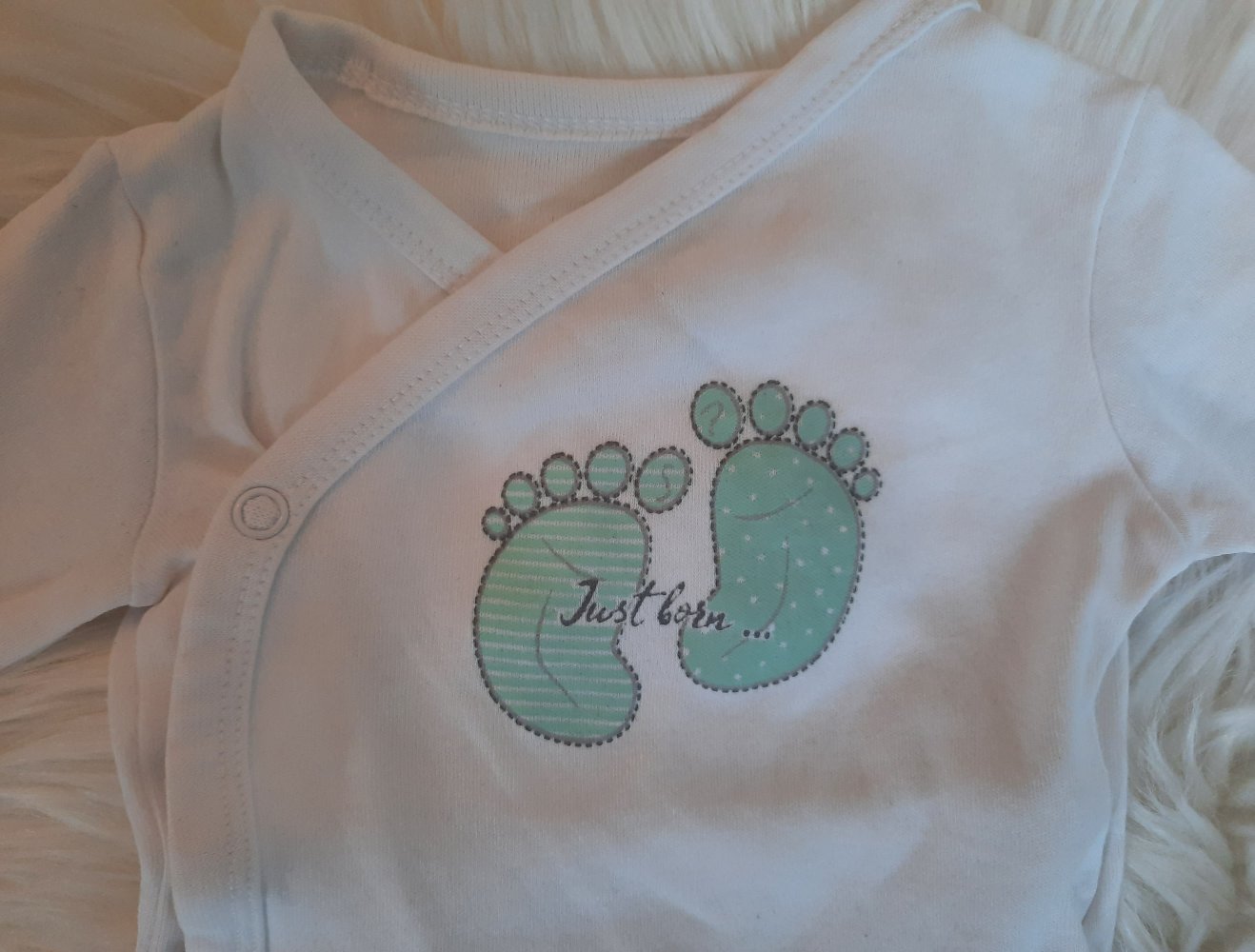 Baby Body, Wickelbody, langarm, Bio-baumwolle, Größe 56, unisex, wie neu