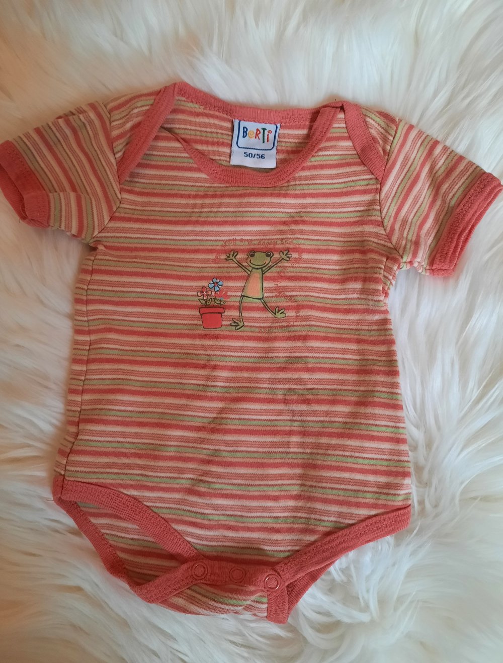 Baby Body gestreift kurzarm unisex 50/56 Frosch