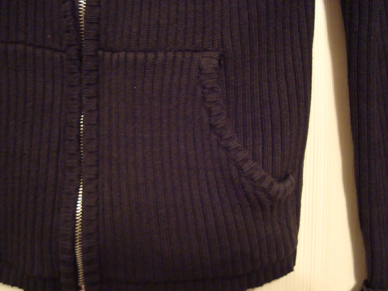 Strickjacke, Sweatjacke, Kapuzenjacke, Gr. M, schwarz, Damen