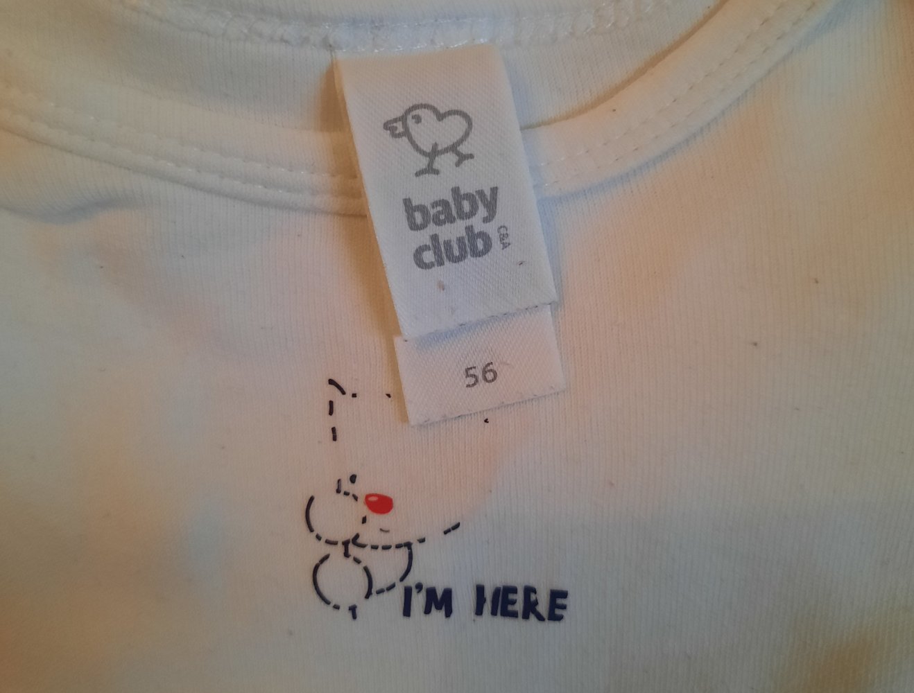 2 Kurzarm-Bodys unisex, Größe 56, C&A