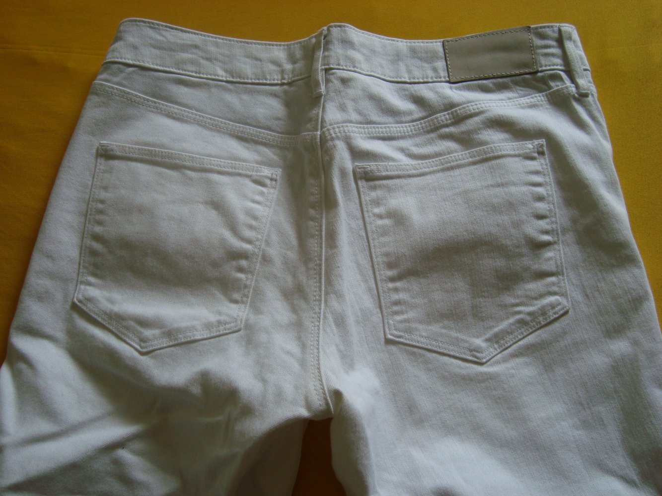 lange Hose, Damen, Jeans, weiß, Gr. 28, H&M