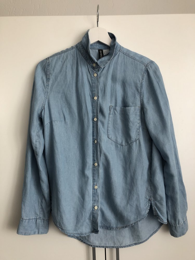 Blaue Jeansbluse