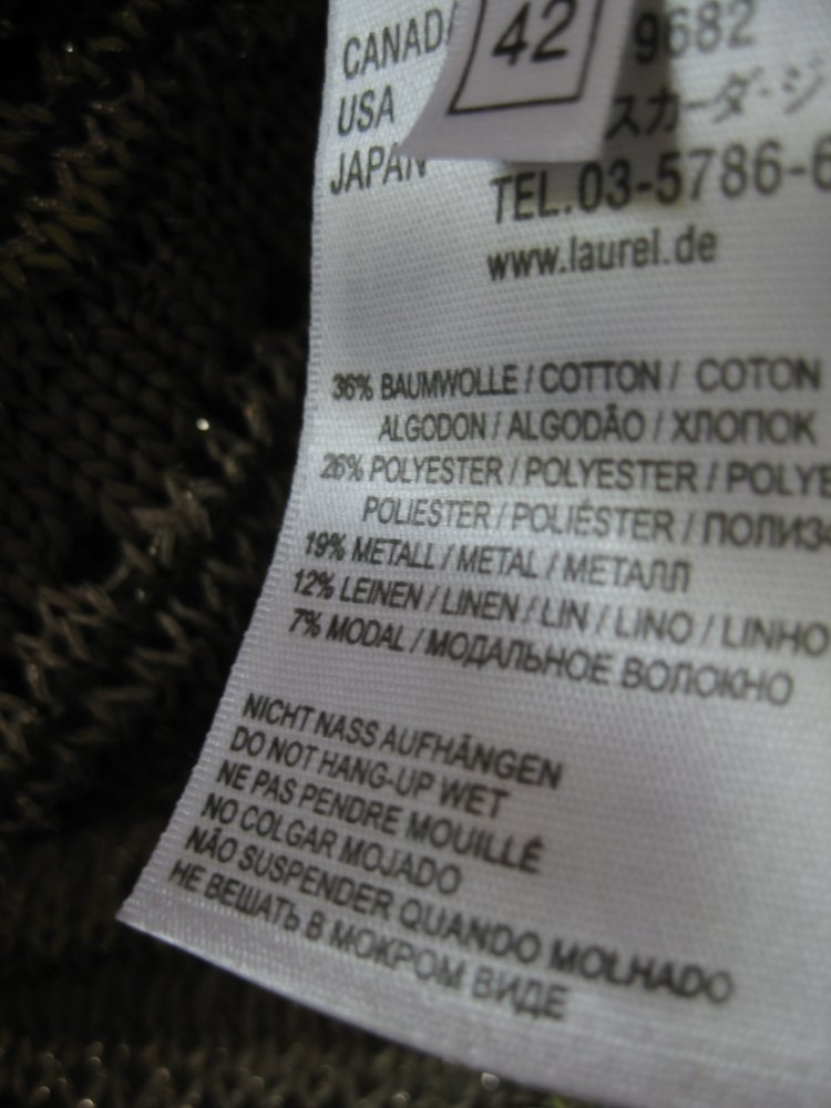 LAUREL !!! edles, sehr elegantes TOP  FÜR HEISSE (SOMMER)ABENDE  Größe 42  76 cm lang
