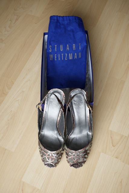 Stuart Weitzman Mingsling Steel Dusty Croco