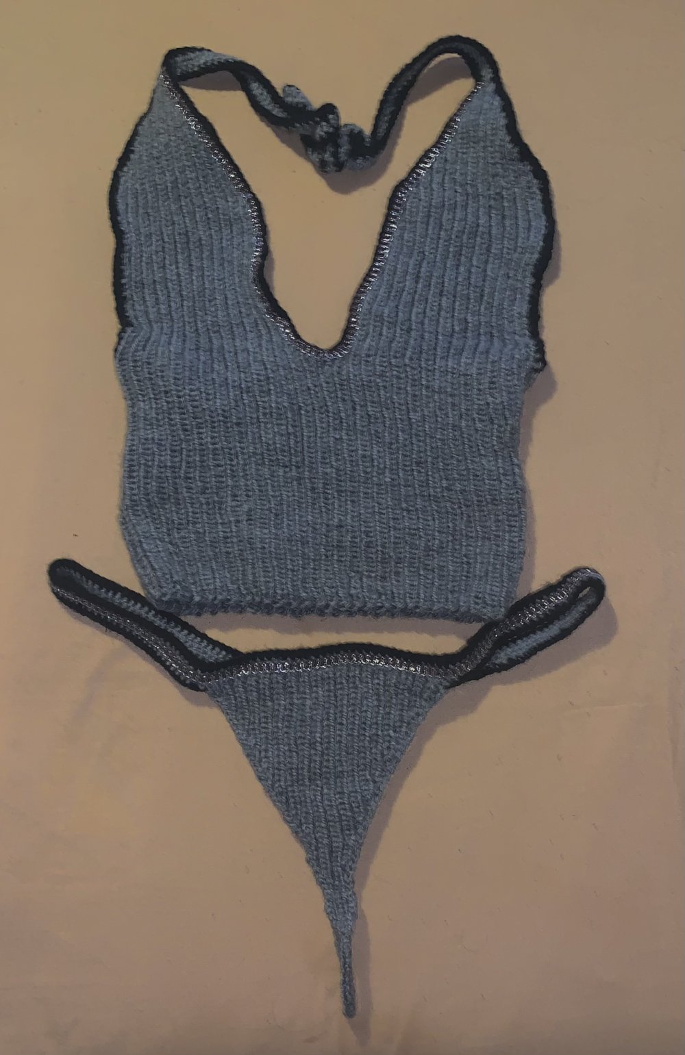 Nekholder-Set Gr S/M Handarbeit 