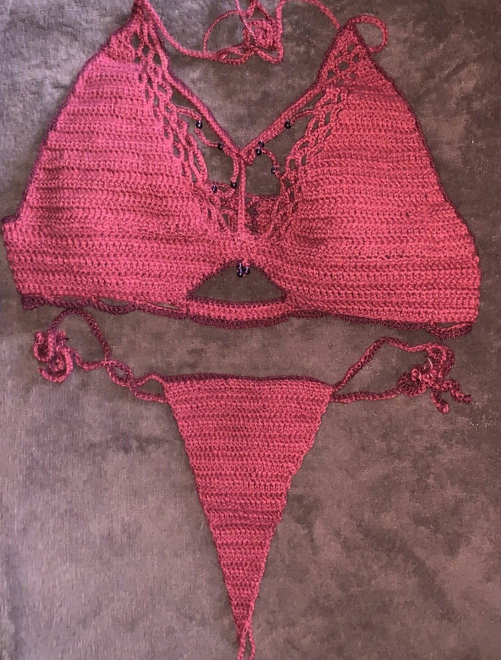 Bustier + String selbst gehäkelt
