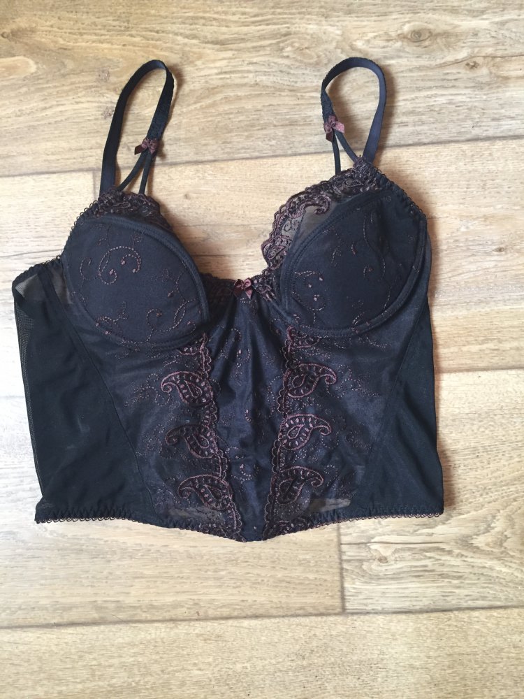 Schwarzer Bustier mit. Spitzen 
