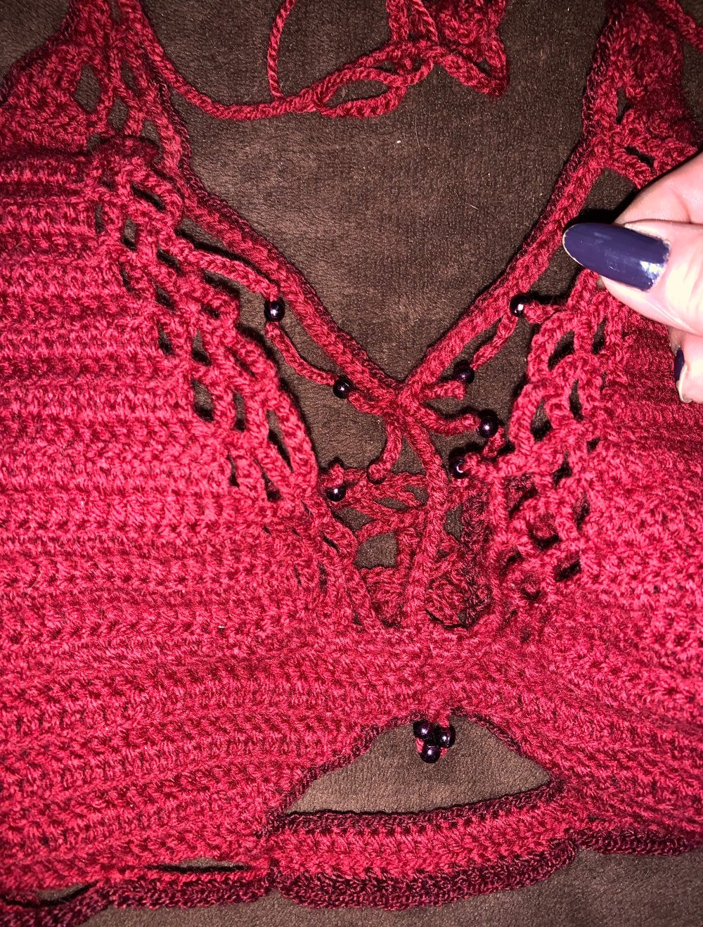 Bustier + String selbst gehäkelt