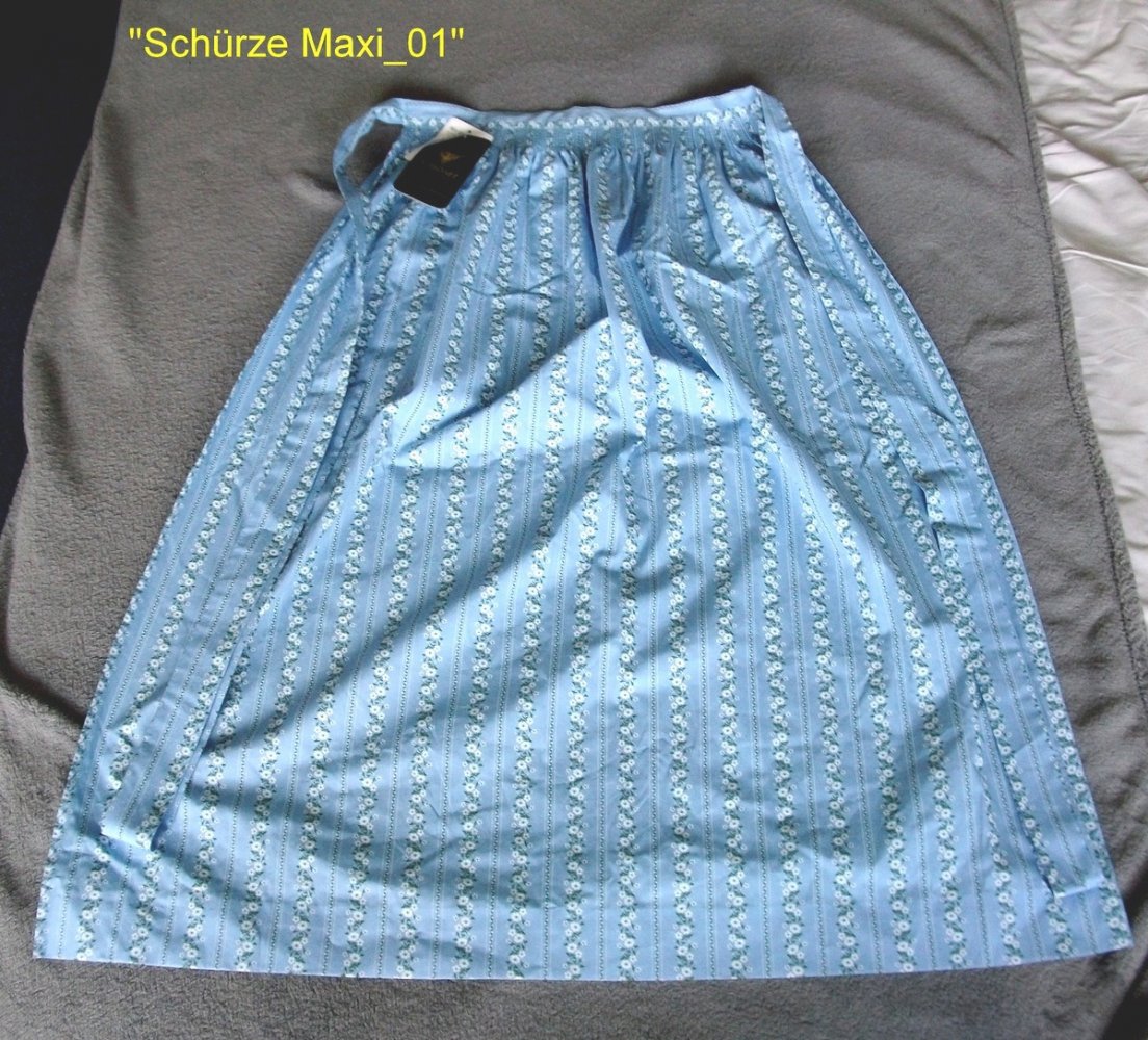 ORIGINAL h. Moser SALZBURGER Bluse Weiß Größe 38 + Schürze Blau Größe M Tradition NEUWERTIG! TOP!