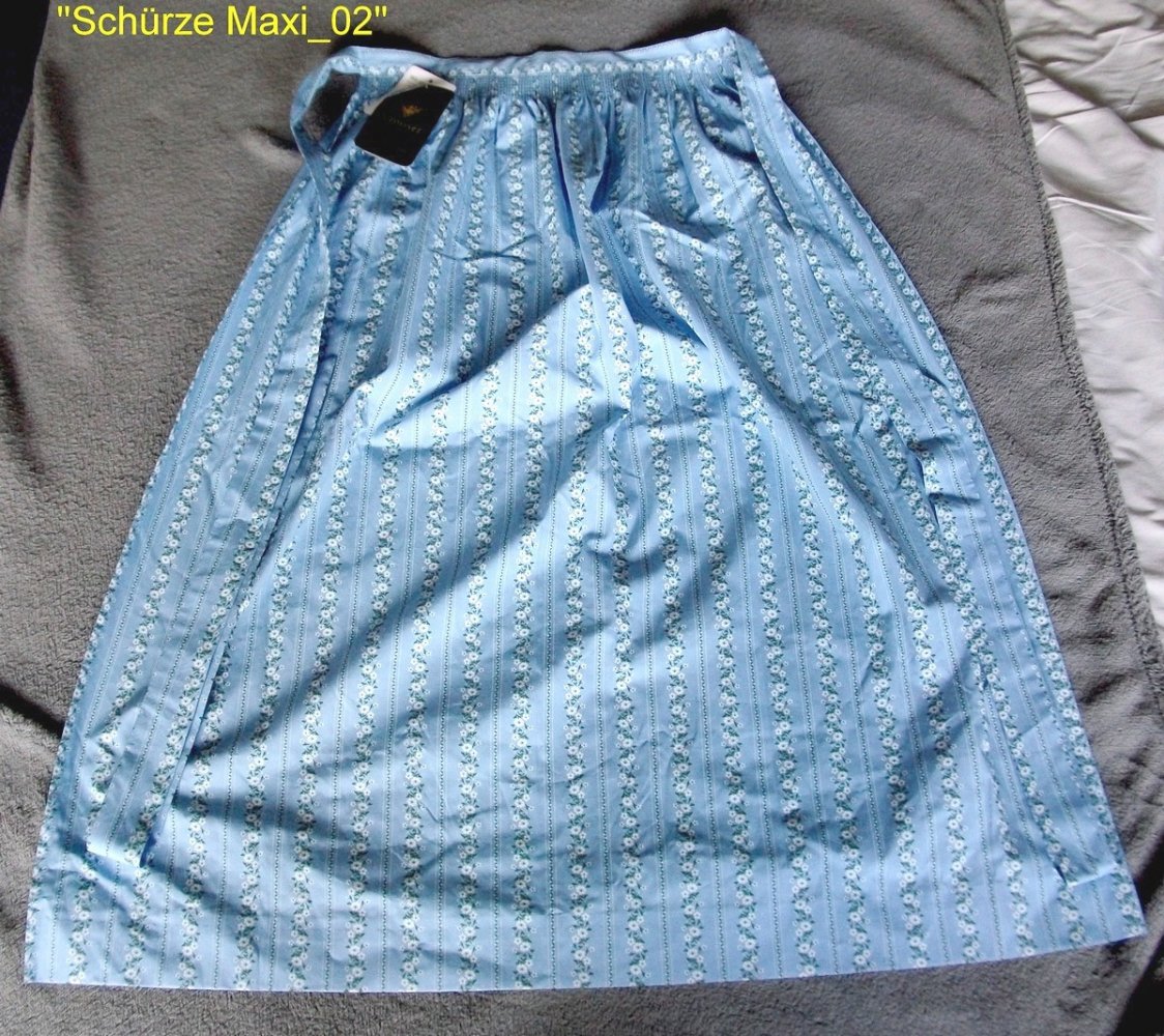 ORIGINAL h. Moser SALZBURGER Bluse Weiß Größe 38 + Schürze Blau Größe M Tradition NEUWERTIG! TOP!