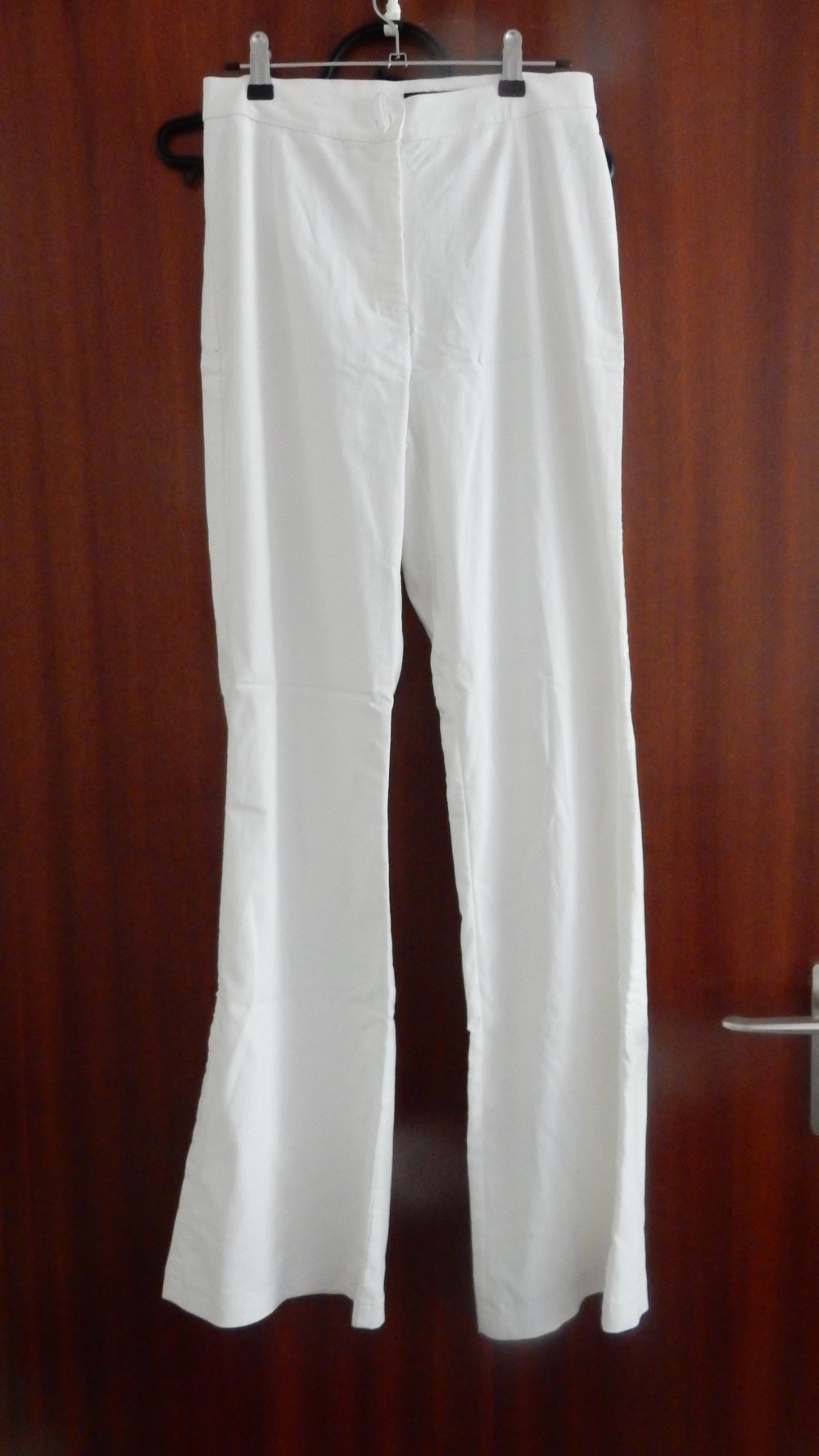 weiße Stoffhose, Gr. 38, 1x getragen