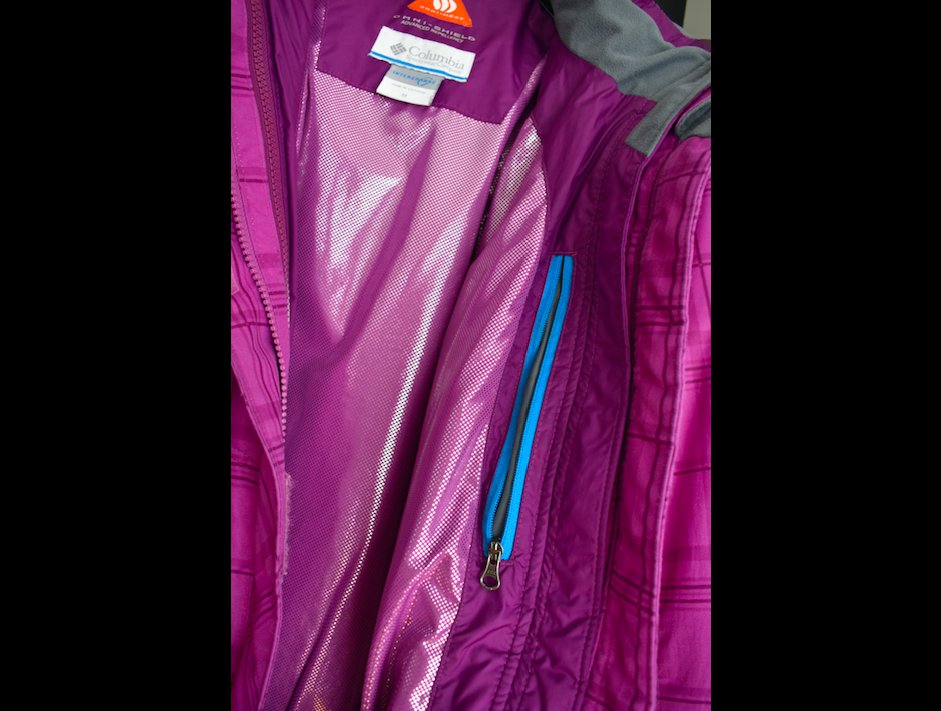 2 in 1 violette Winterjacke