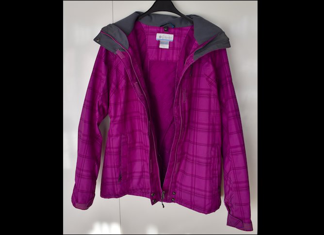 2 in 1 violette Winterjacke