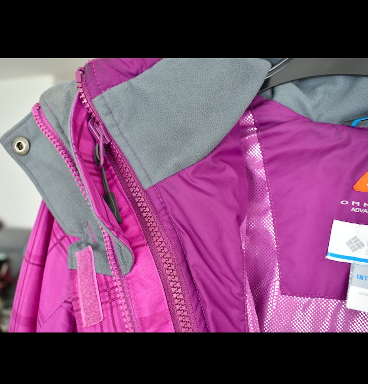 2 in 1 violette Winterjacke