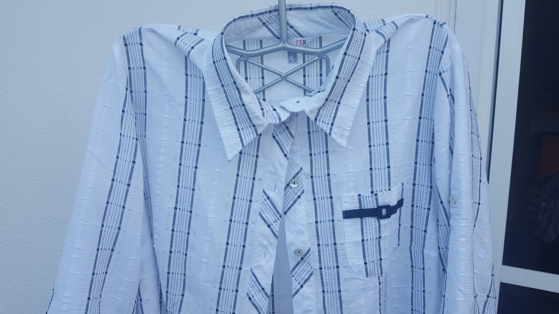 Bluse weiss mit Muster Gr. 48 von my way fer