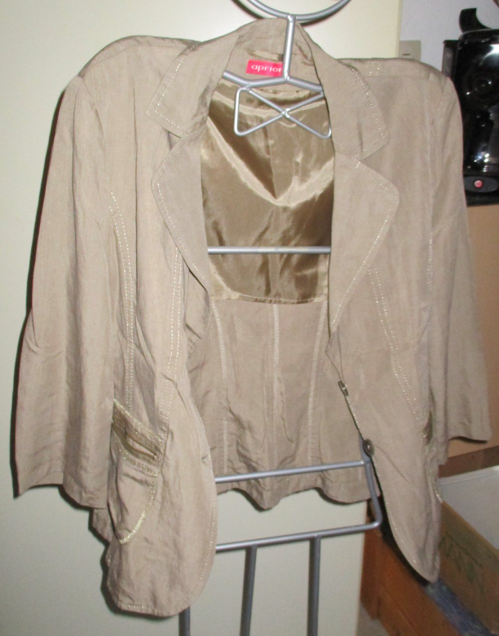 Apriori leichte Damenjacke ¾ Arm Khaki farbig Gr. 46