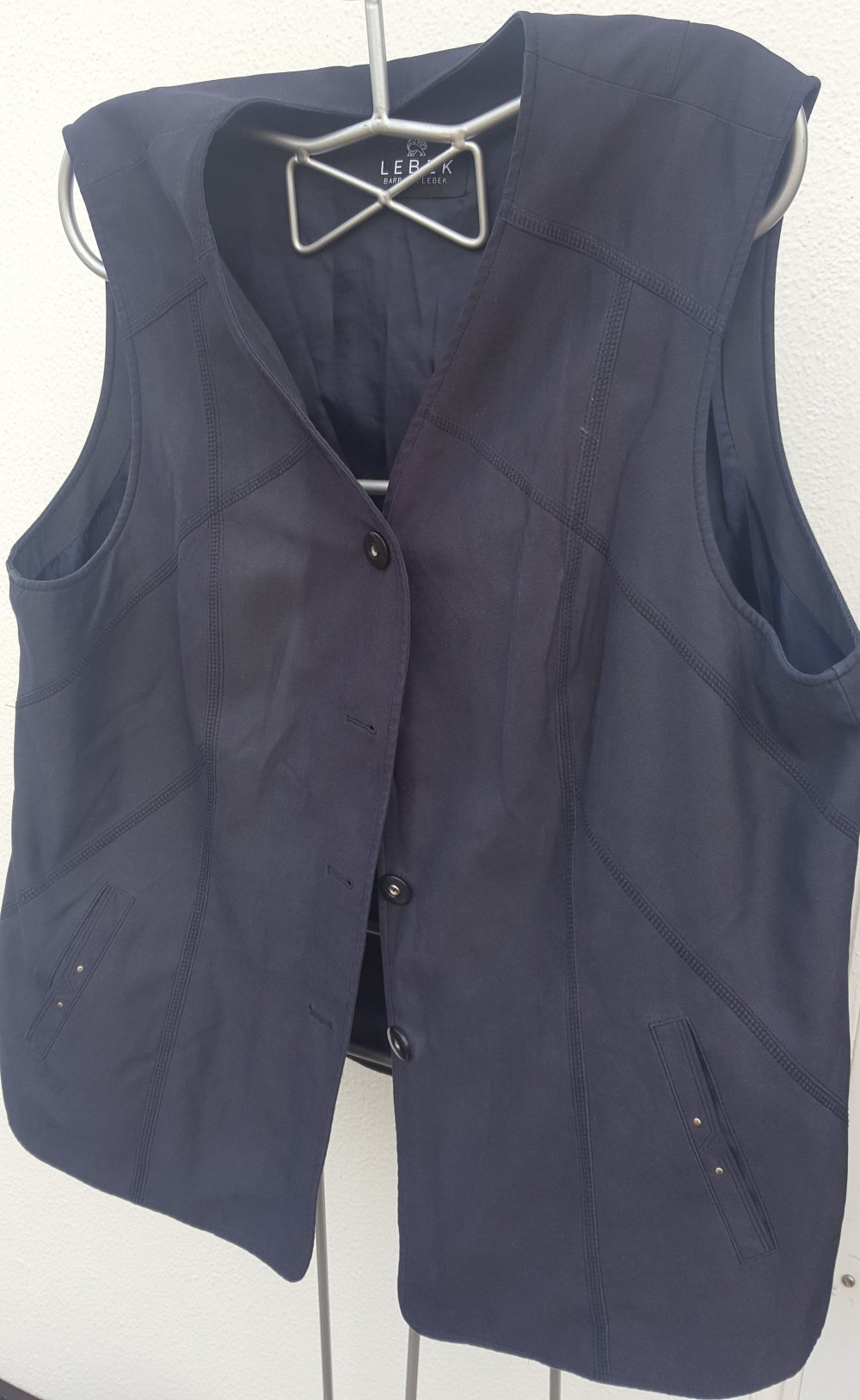 Damen Weste dunkelblau Gr. 48 von Lebek