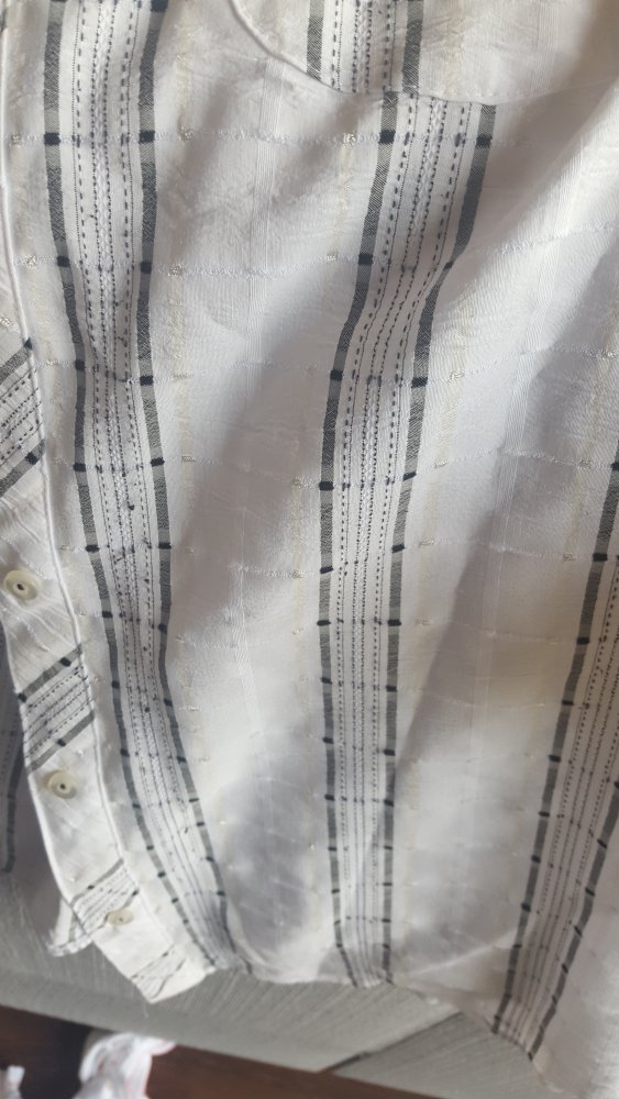 Bluse weiss mit Muster Gr. 48 von my way fer