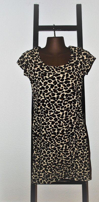 H&M Kleid Gr. S (ca. 36) Leo braun schwarz Damen New-York-Style
