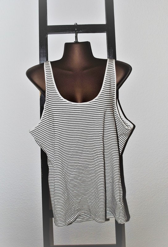 Neu H&M Oversize Tanktop Gr. XL (ca. 42/44) blau weiß gestreift Damenbekleidung