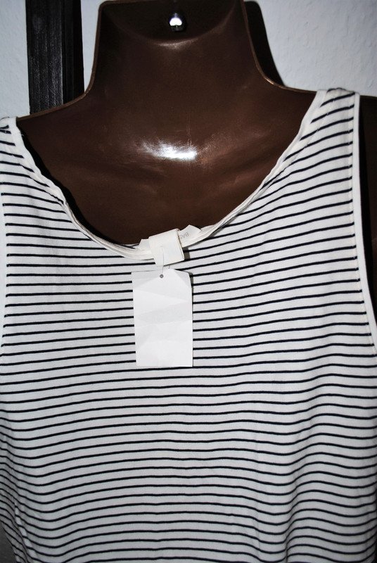 Neu H&M Oversize Tanktop Gr. XL (ca. 42/44) blau weiß gestreift Damenbekleidung