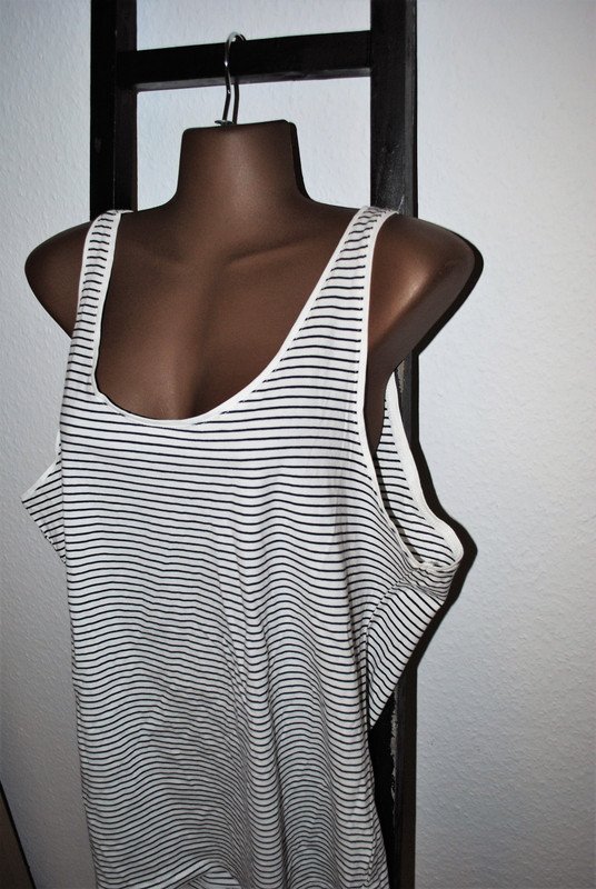 Neu H&M Oversize Tanktop Gr. XL (ca. 42/44) blau weiß gestreift Damenbekleidung
