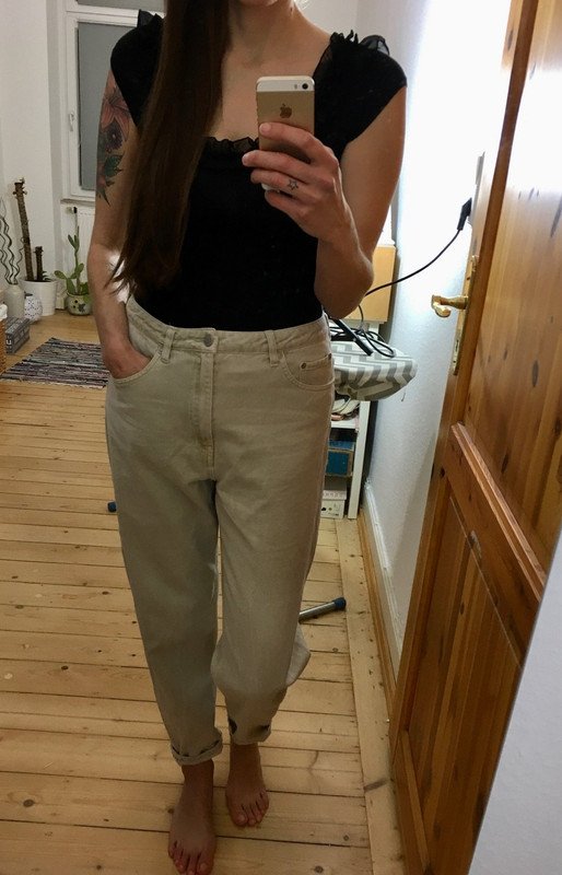 H&M Top Gr. XS (ca. 36) schwarz Basic Shirt ärmellos Bluse Damenbekleidung
