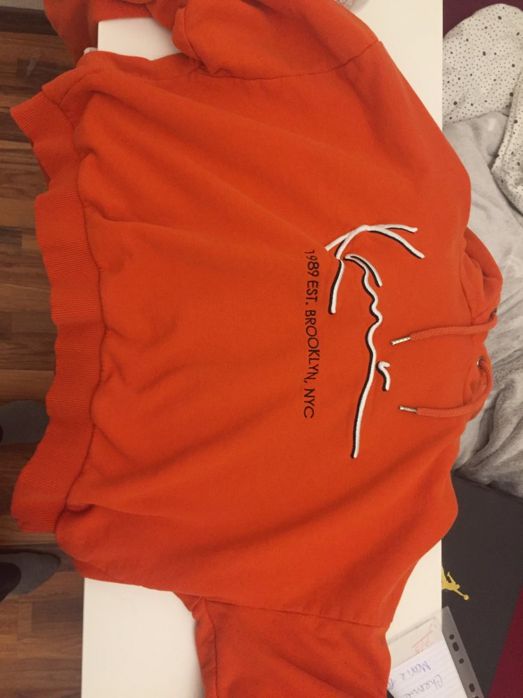 Orangener kani Pullover gr. M