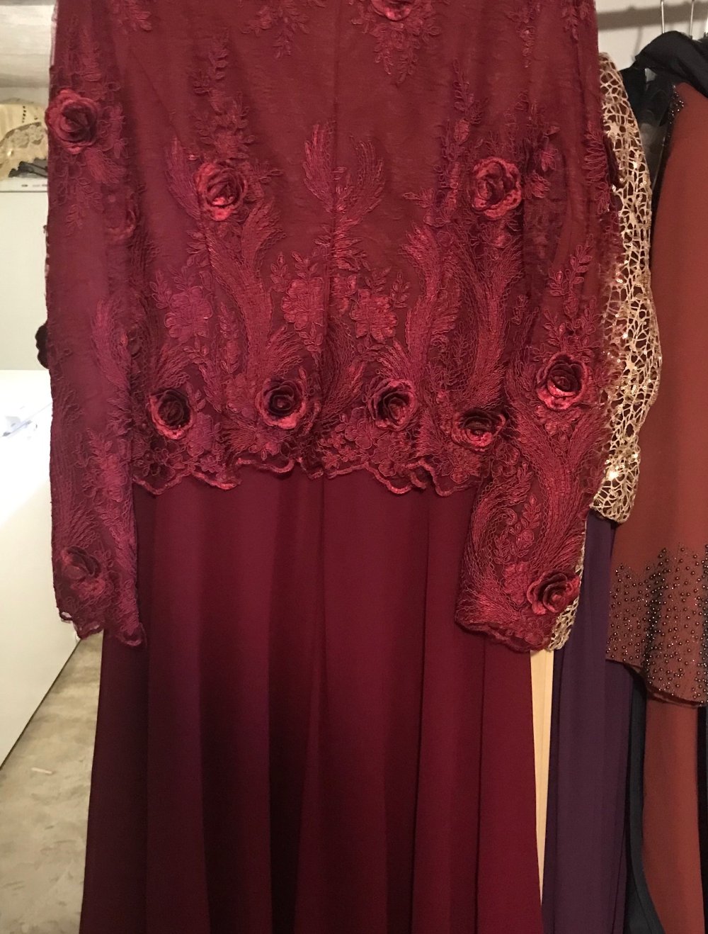 Abendkleid weinrot