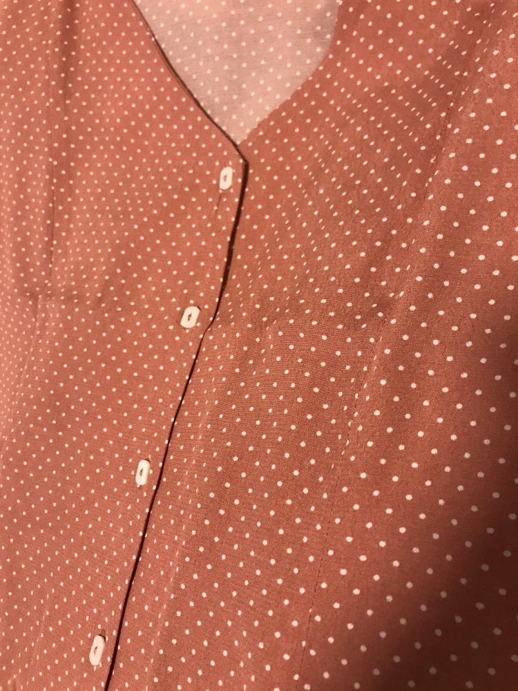 Gepunktete Bluse von Mango Kurzarm 
