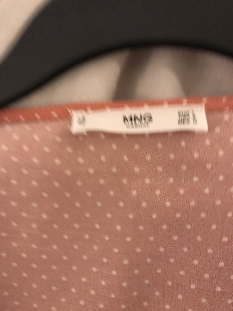 Gepunktete Bluse von Mango Kurzarm 