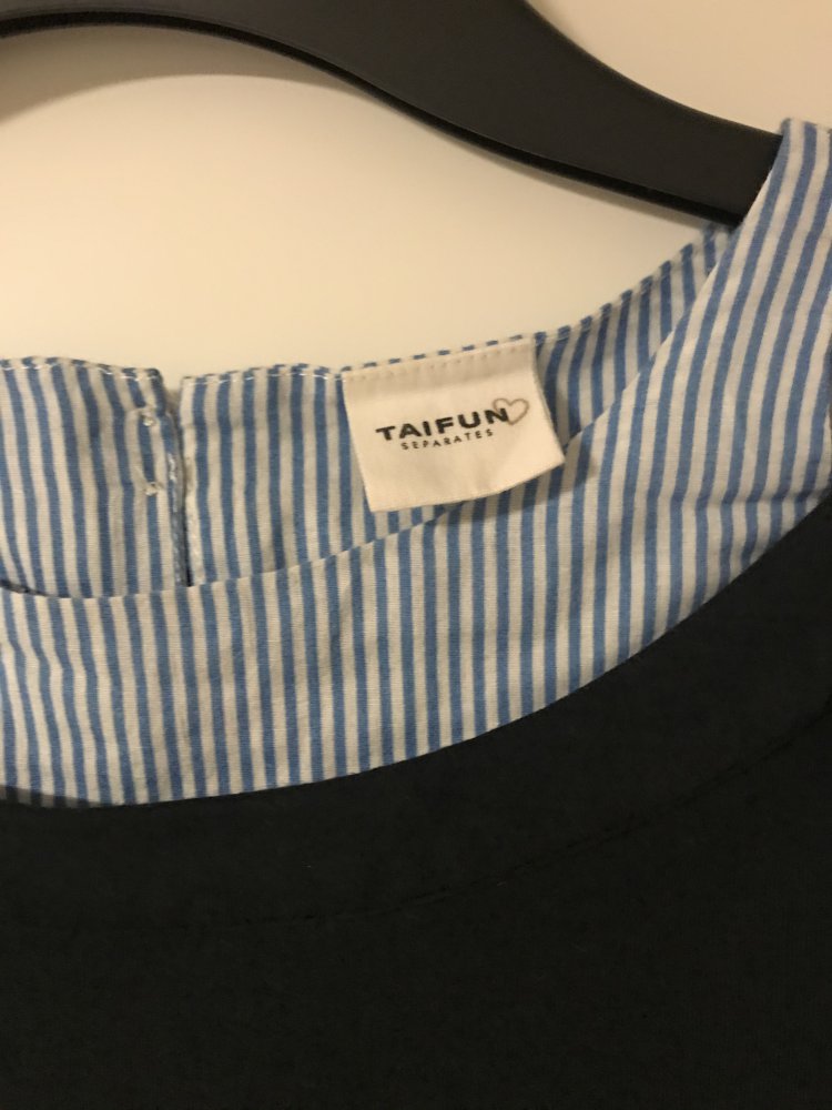 Blaue Blusen Pullover Kombi von Taifun