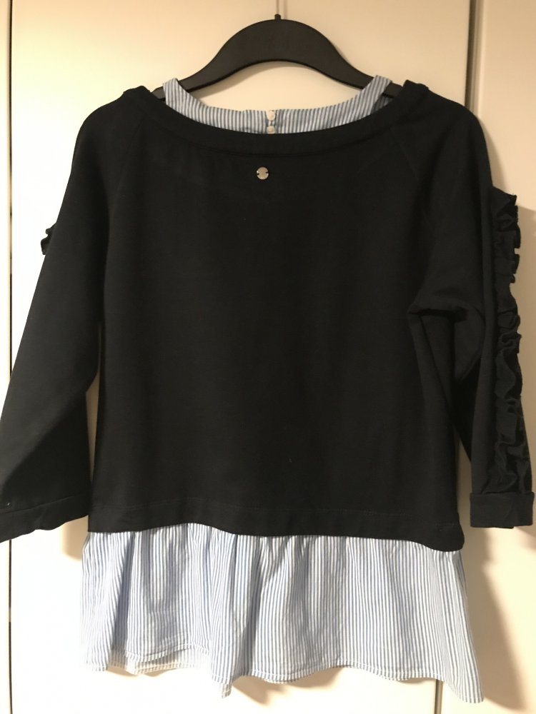 Blaue Blusen Pullover Kombi von Taifun