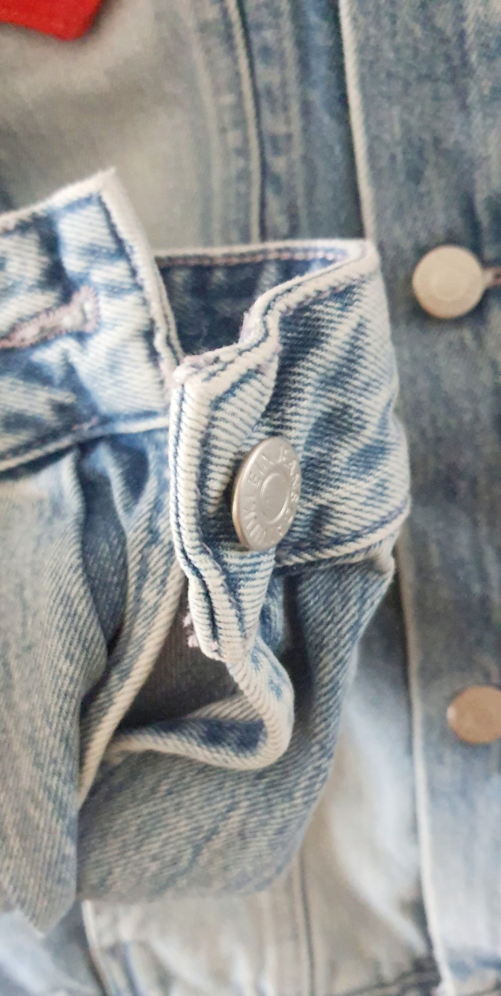 Calvin Klein Pink Panelled Denim Jacket M 