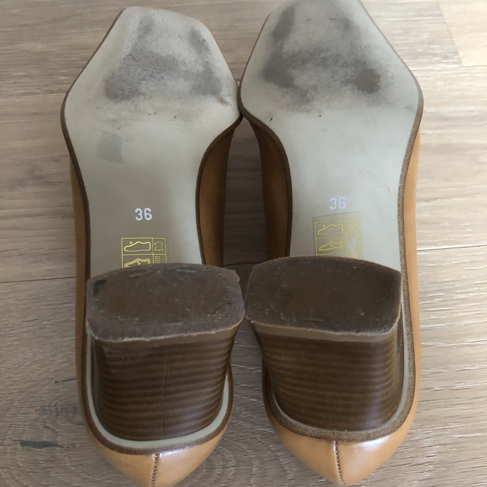 Frauen Markenschuhe Pumps Leder Größe 36 -36,5