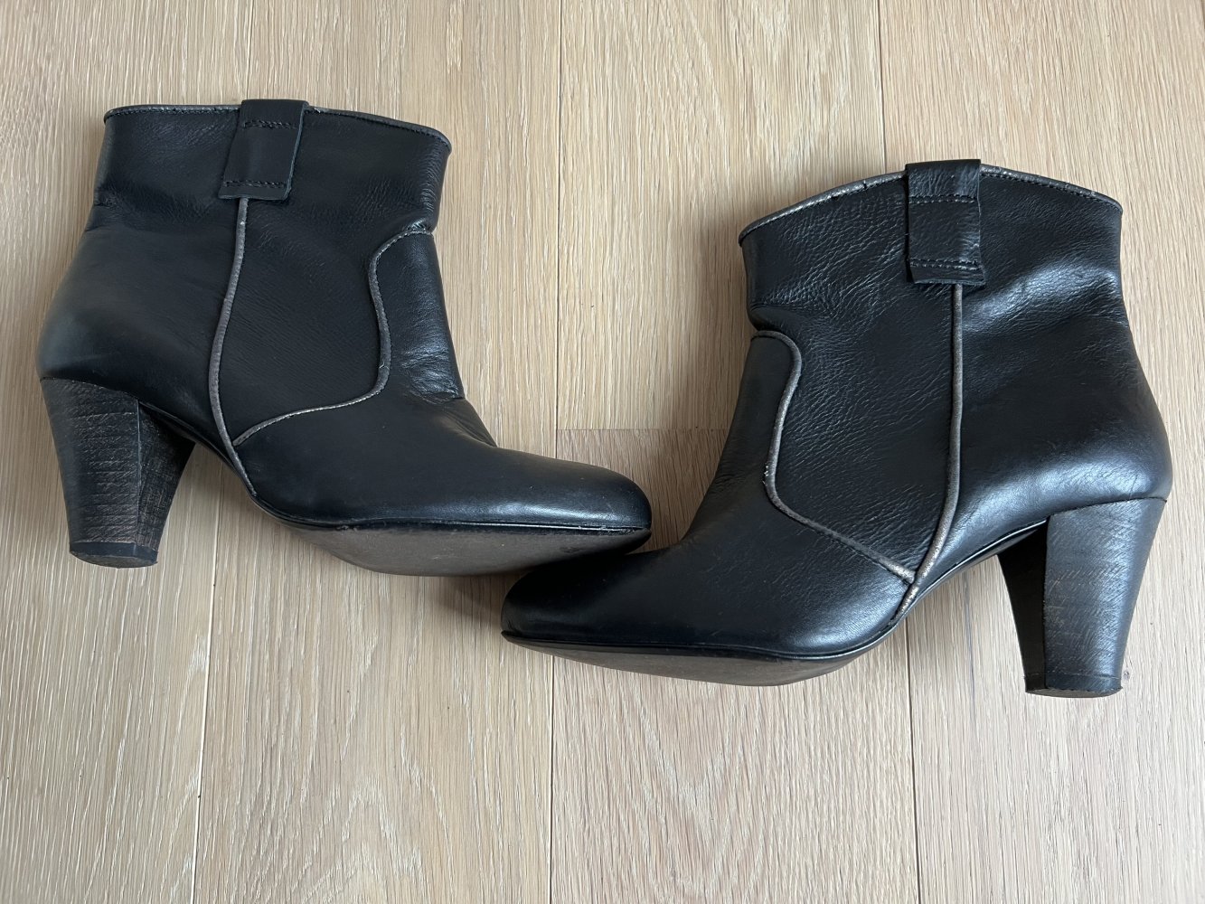 Lavorazione Artigiana Leder Stiefel Schuhe Gr. 37 Schwarz