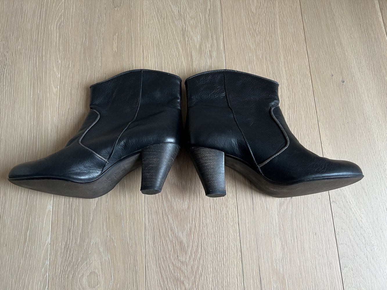 Lavorazione Artigiana Leder Stiefel Schuhe Gr. 37 Schwarz