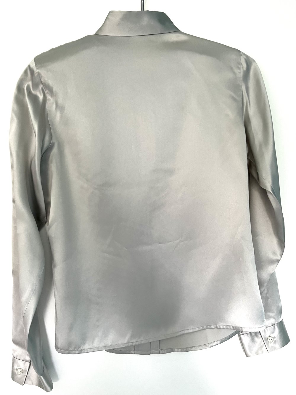 BARISAL • Bluse neuwertig • 100% Seide Silber • Gr. 36