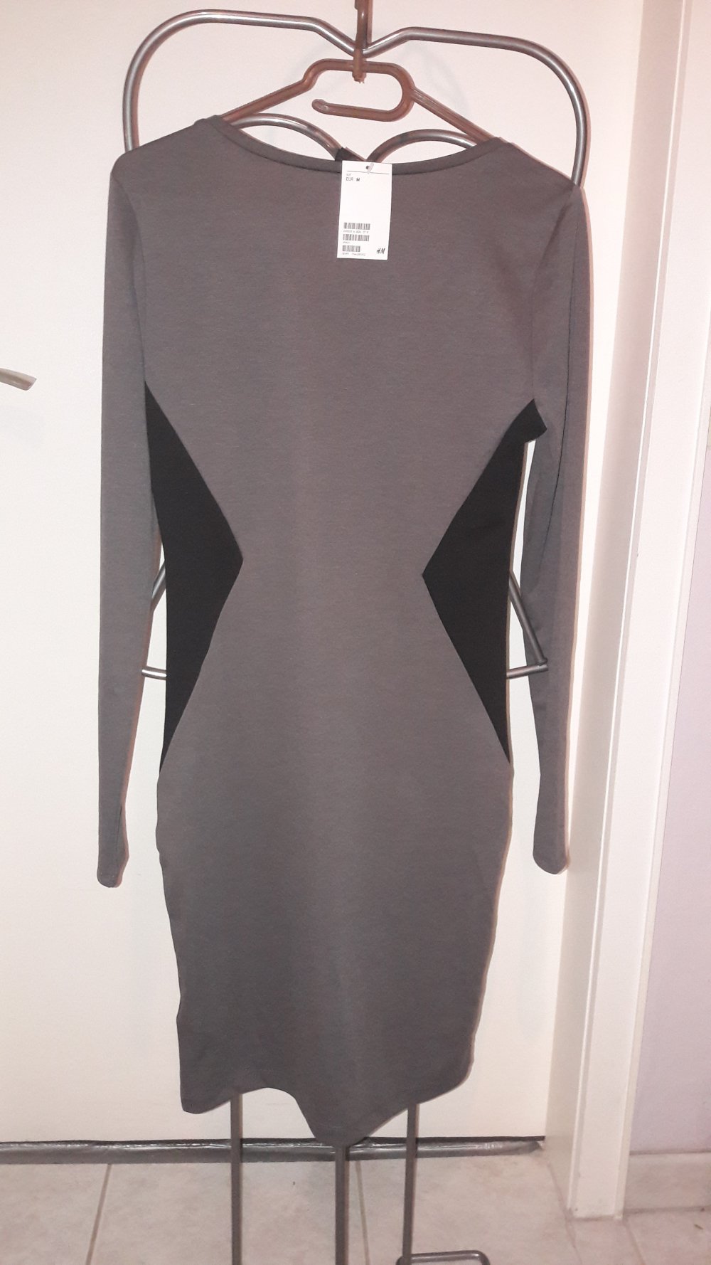 Kleid grau/schwarz