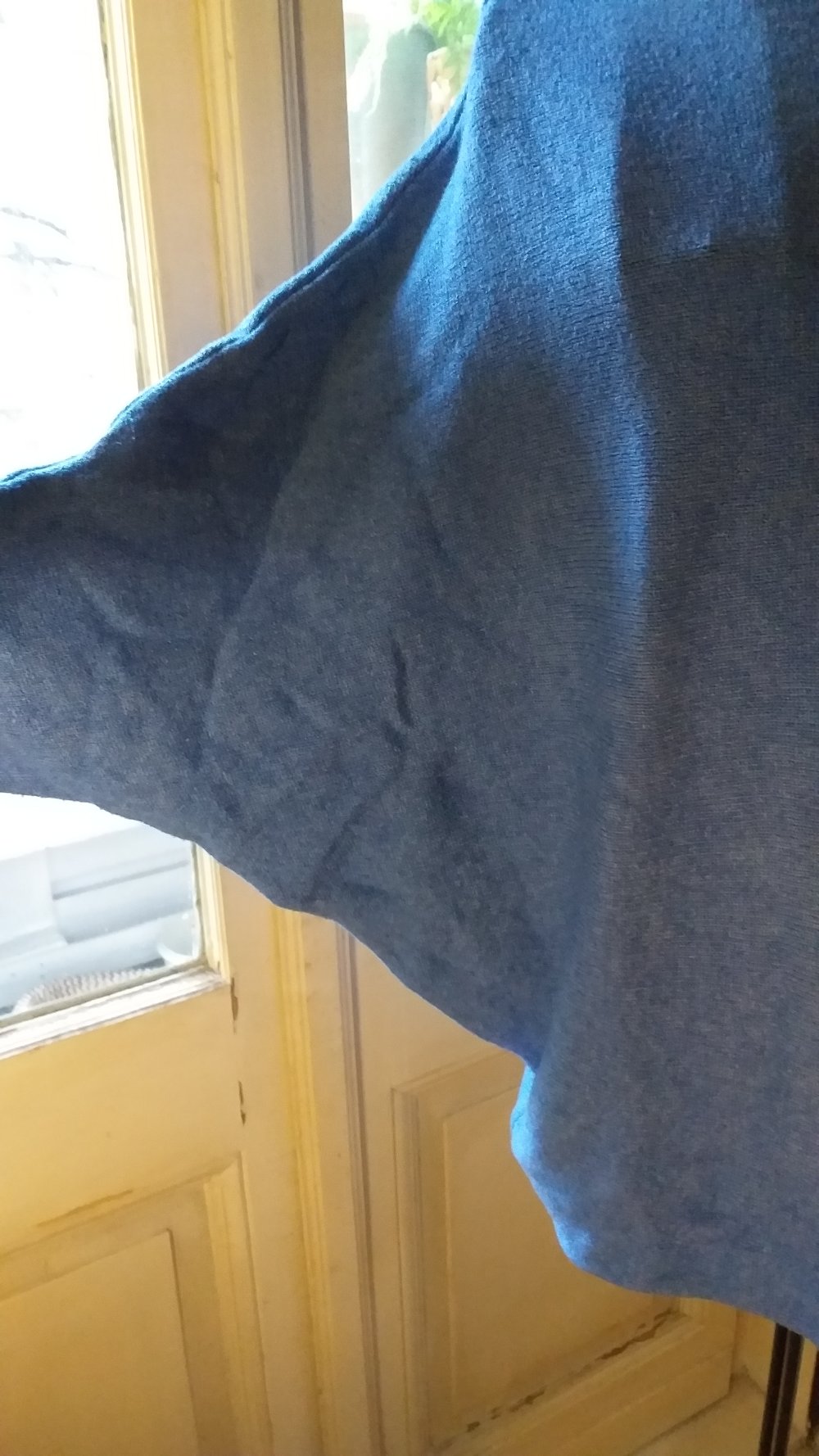 Oversize kuschel Pullover hellblau Raglanärmel L