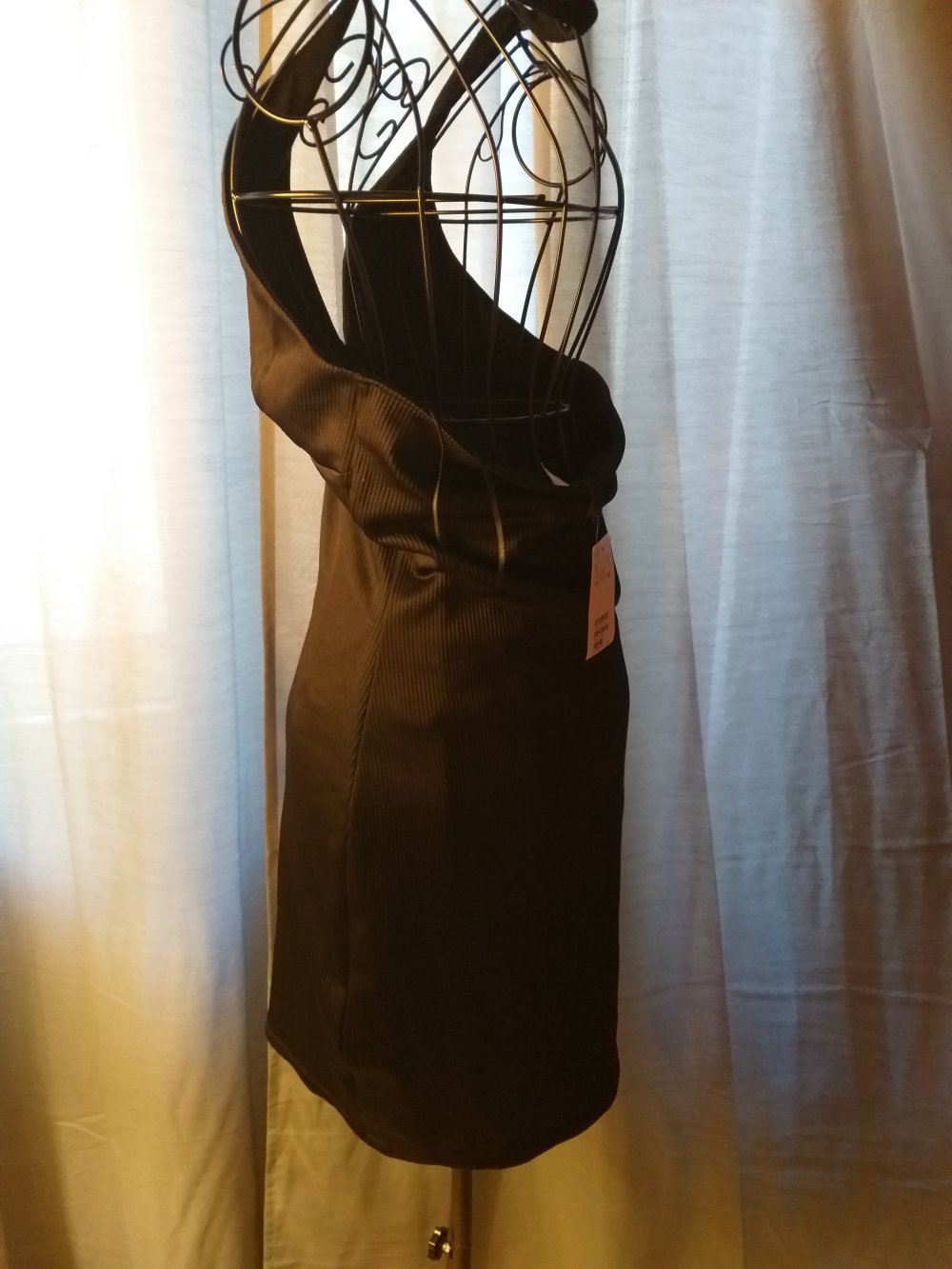 Neckholder Midikleid schwarz