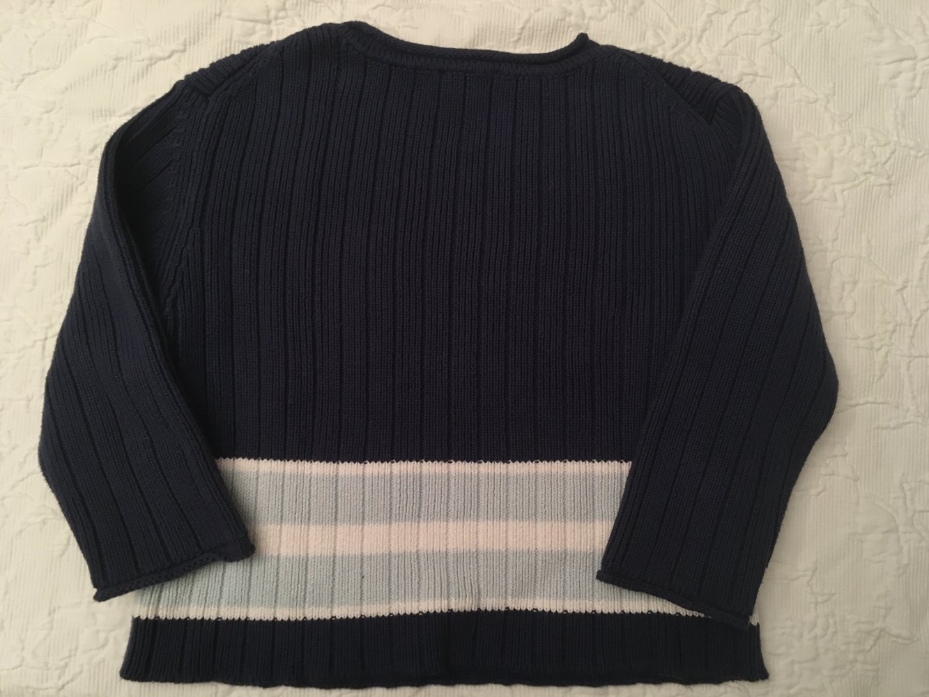 Pullover dunkelblau von Jacadi Gr. 116, 6-Jährige, 100 % Baumwolle