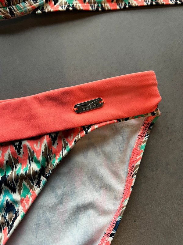 Bikini neon Orange venice beach push up bademode 