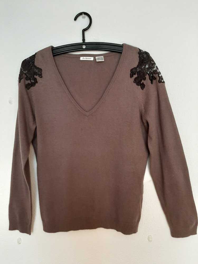 Eleganter Damenpullover, hellbraun, Grösse 40/42