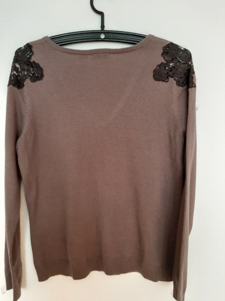 Eleganter Damenpullover, hellbraun, Grösse 40/42
